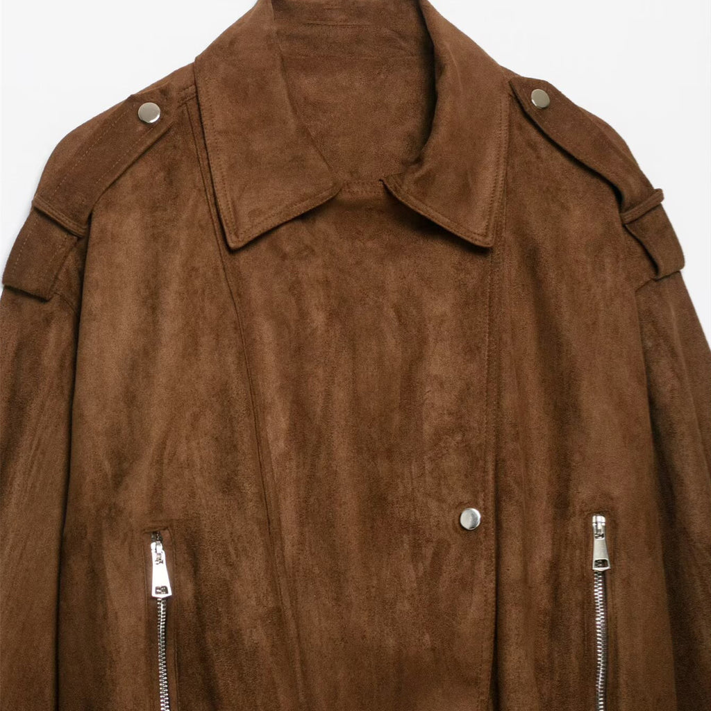 Versatile slim fit loose motorcycle jacket