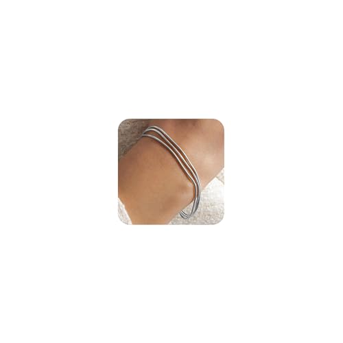 Striviio Women's 14K Gold Plated Stackable Bracelet Set