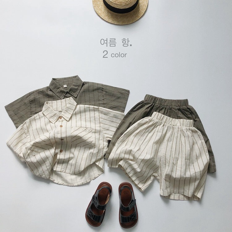 Children's striped shorts