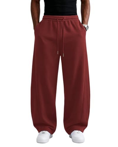 Wangdo Men's Baggy Wide Leg Lounge Sweatpants