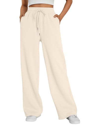 Trendy Queen Women's Wide Leg Fleece Lined Sweatpants
