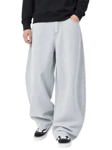 CAONAT Men's Baggy Hip Hop Denim Pants