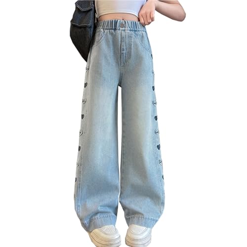 YaYabroe Girls' Distressed Baggy Wide Leg Jeans