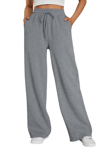 Trendy Queen Women's Wide Leg Fleece Lined Sweatpants