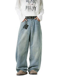 CAONAT Men's Baggy Wide Leg Skater Denim Jeans