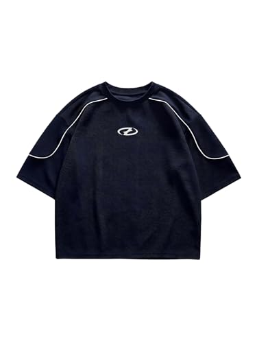 VIPWOLF Men's Number Graphic Oversized Baggy Jersey Shirts