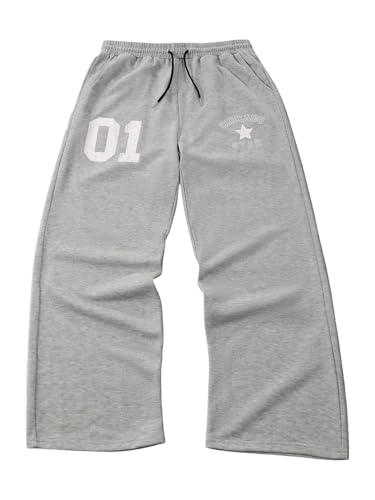 SOLY HUX Men's Y2k Baggy Sweatpants