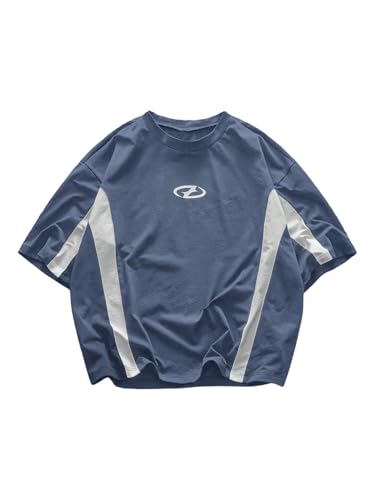 VIPWOLF Men's Number Graphic Oversized Baggy Jersey Shirts