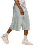 TITOMD Men's Y2K Baggy Knee Length Drawstring Sweat Shorts