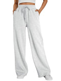 Trendy Queen Women's Wide Leg Fleece Lined Sweatpants