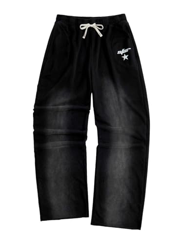 SOLY HUX Men's Y2k Baggy Sweatpants