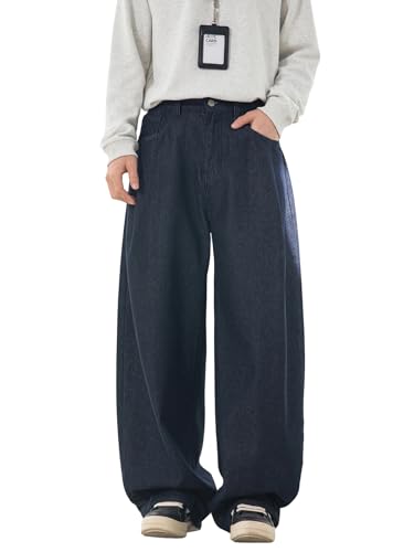 CAONAT Men's Baggy Wide Leg Skater Denim Jeans