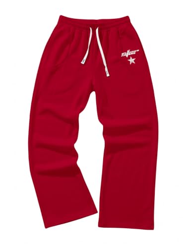 SOLY HUX Men's Y2k Baggy Sweatpants