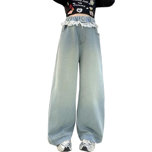 YaYabroe Girls' Distressed Baggy Wide Leg Jeans
