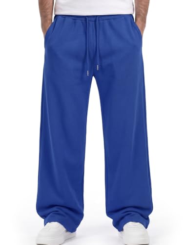 ZUGJAM Men's Baggy Wide Leg Lounge Sweatpants
