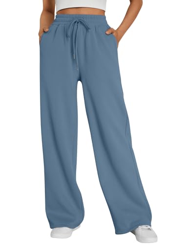 Trendy Queen Women's Wide Leg Fleece Lined Sweatpants