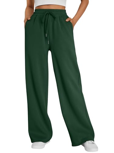 Trendy Queen Women's Wide Leg Fleece Lined Sweatpants