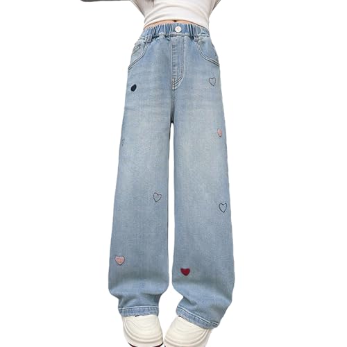 YaYabroe Girls' Distressed Baggy Wide Leg Jeans