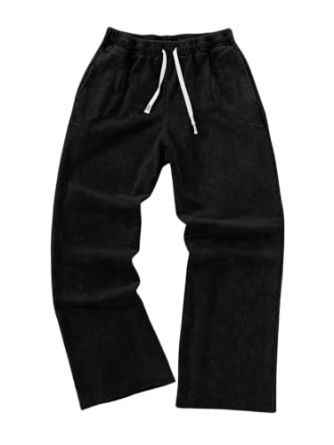 SOLY HUX Men's Y2k Baggy Sweatpants