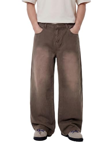 CAONAT Men's Baggy Hip Hop Denim Pants
