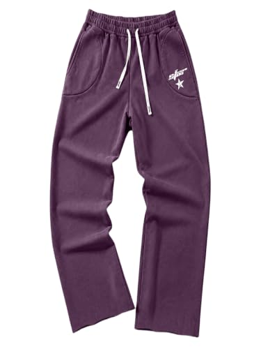 SOLY HUX Men's Y2k Baggy Sweatpants