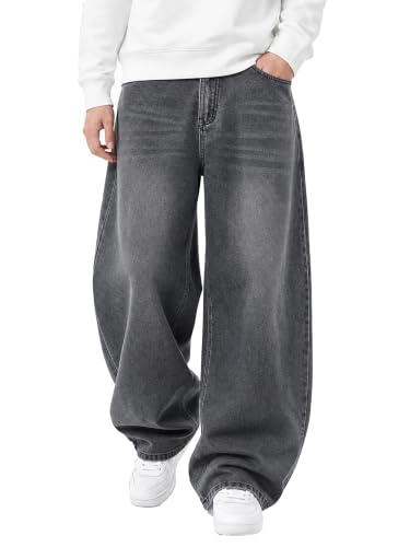 CAONAT Men's Baggy Hip Hop Denim Pants