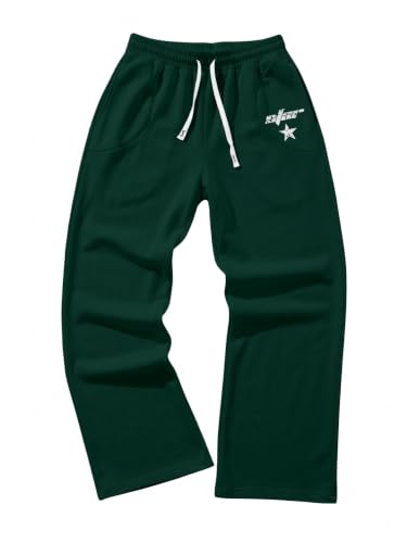 SOLY HUX Men's Y2k Baggy Sweatpants