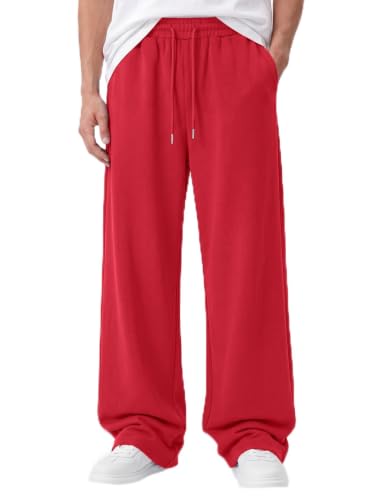 ZUGJAM Men's Baggy Wide Leg Lounge Sweatpants