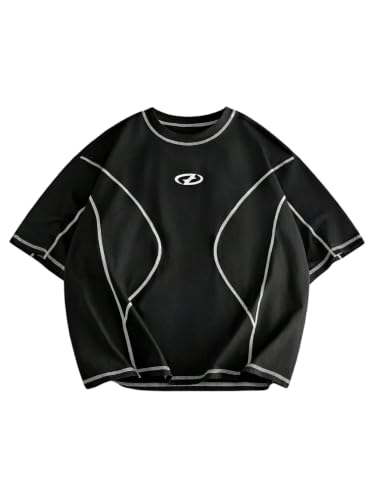 VIPWOLF Men's Number Graphic Oversized Baggy Jersey Shirts