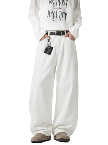 CAONAT Men's Baggy Wide Leg Skater Denim Jeans