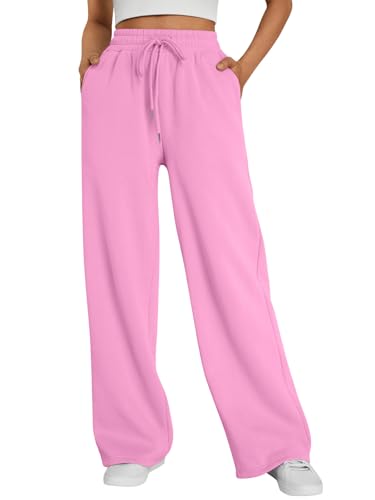 Trendy Queen Women's Wide Leg Fleece Lined Sweatpants