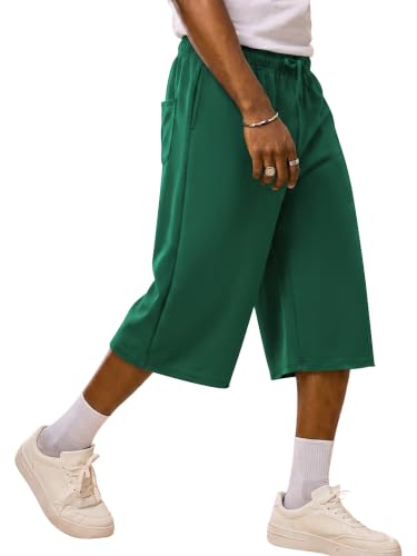 TITOMD Men's Y2K Baggy Knee Length Drawstring Sweat Shorts