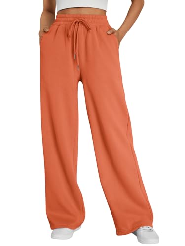 Trendy Queen Women's Wide Leg Fleece Lined Sweatpants