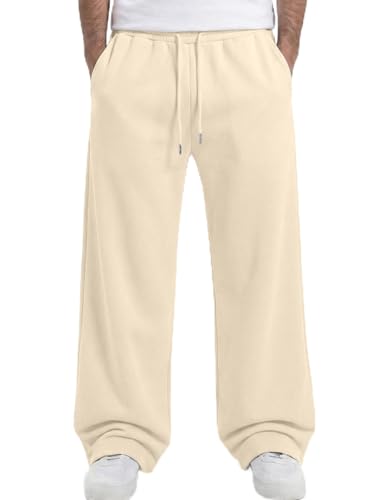 ZUGJAM Men's Baggy Wide Leg Lounge Sweatpants