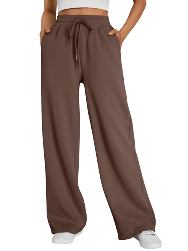 Trendy Queen Women's Wide Leg Fleece Lined Sweatpants