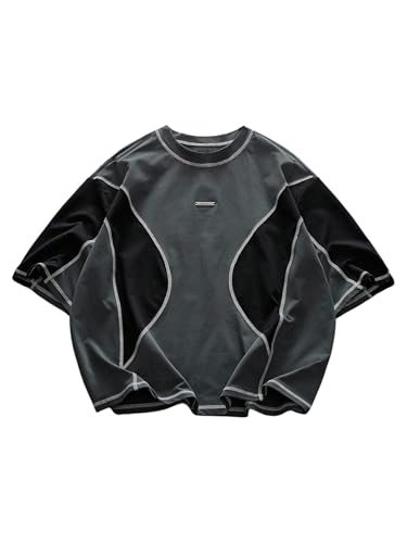 VIPWOLF Men's Number Graphic Oversized Baggy Jersey Shirts