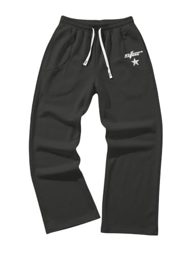 SOLY HUX Men's Y2k Baggy Sweatpants