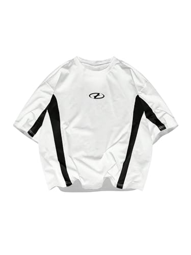 VIPWOLF Men's Number Graphic Oversized Baggy Jersey Shirts