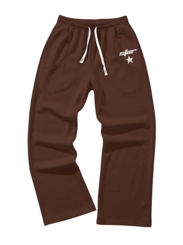 SOLY HUX Men's Y2k Baggy Sweatpants