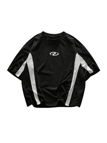 VIPWOLF Men's Number Graphic Oversized Baggy Jersey Shirts