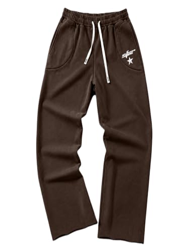 SOLY HUX Men's Y2k Baggy Sweatpants
