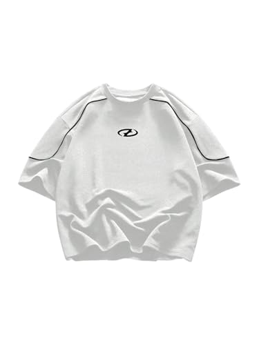 VIPWOLF Men's Number Graphic Oversized Baggy Jersey Shirts