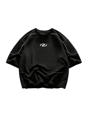 VIPWOLF Men's Number Graphic Oversized Baggy Jersey Shirts