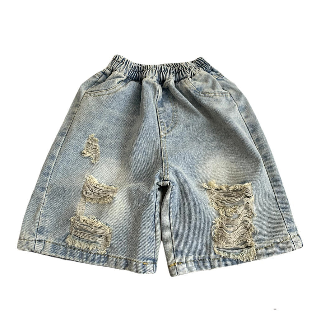 Children's summer shorts with holes