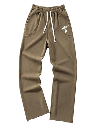 SOLY HUX Men's Y2k Baggy Sweatpants