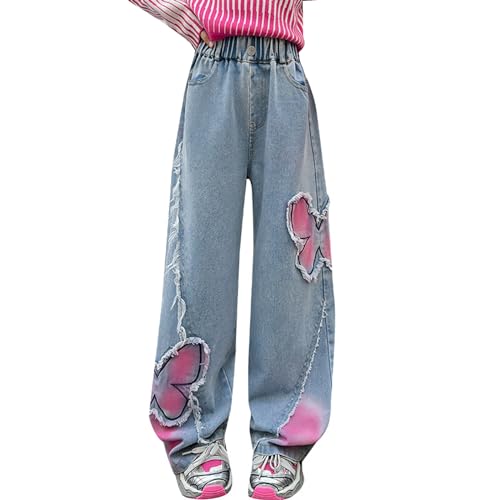 YaYabroe Girls' Distressed Baggy Wide Leg Jeans
