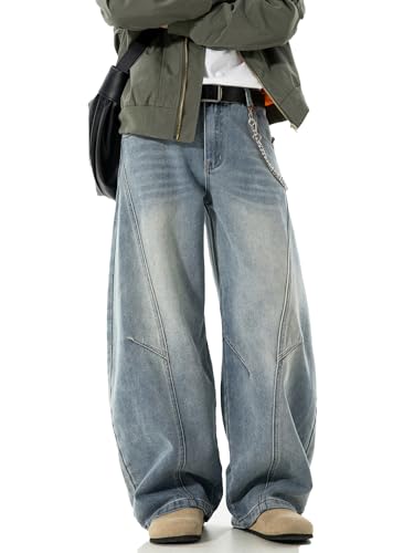 CAONAT Men's Baggy Hip Hop Denim Pants