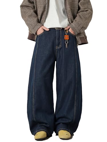 CAONAT Men's Baggy Wide Leg Skater Denim Jeans