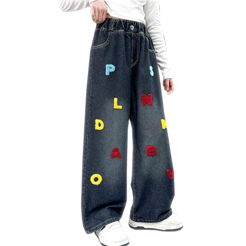 YaYabroe Girls' Distressed Baggy Wide Leg Jeans