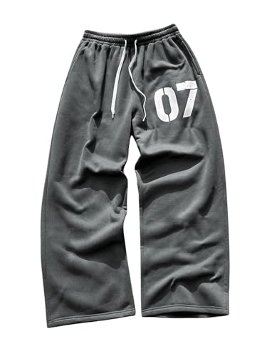 SOLY HUX Men's Y2k Baggy Sweatpants